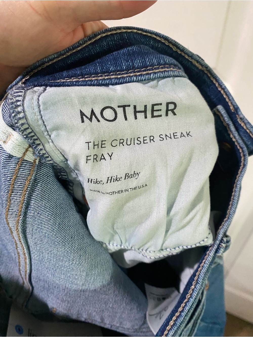 Mother The Cruiser Sneak Fray Jeans Hike Hike Baby Size 27 Flare Preppy 70s - Picture 14 of 16